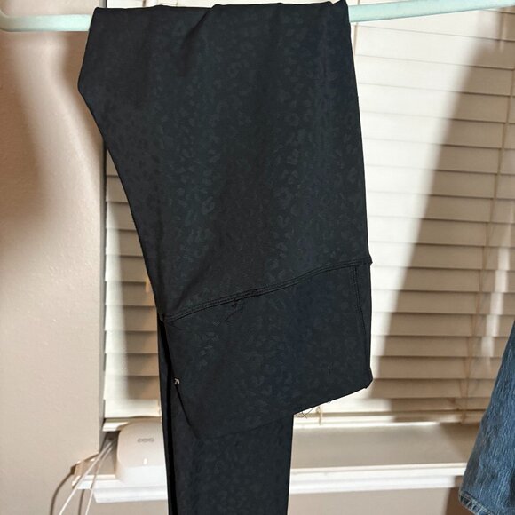 American Tall Pants - American Tall Black Leopard Large Workout Leggings